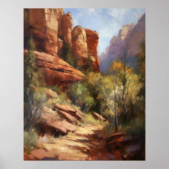 Red Rocks Sedona Arizona Art Imprimer Poster (Devant)