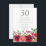 Red Rose 30th Birthday Party Invitation<br><div class="desc">Red Rose 30th Birthday Party Invitation Collection correspondante à Niche et Nest magasin.</div>
