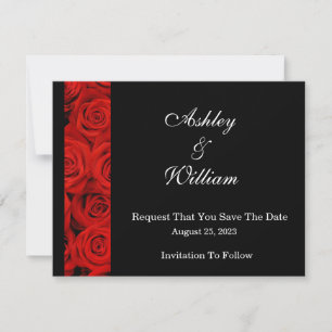 Red Rose Enregistrer la carte Date
