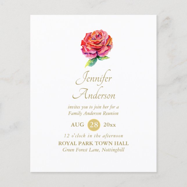 Red Rose Gold FAMILLE REUNION Classe Amis (Devant)