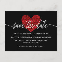 Red Rose Heart Enregistrer La Carte Date De Boîtie