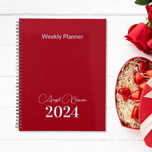 Red Rose Hebdomadaire Planificateur d'affaires men