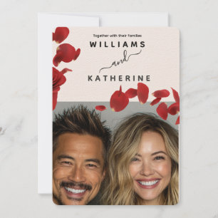 Red Rose Love Faire-part de mariage