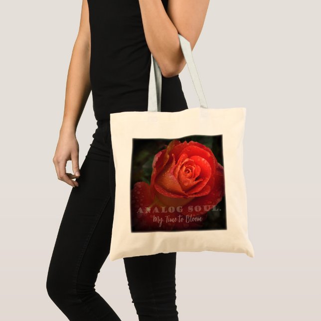 Red Rose Macro Analog Soul Aesthetic Tote Bag (Devant (produit))