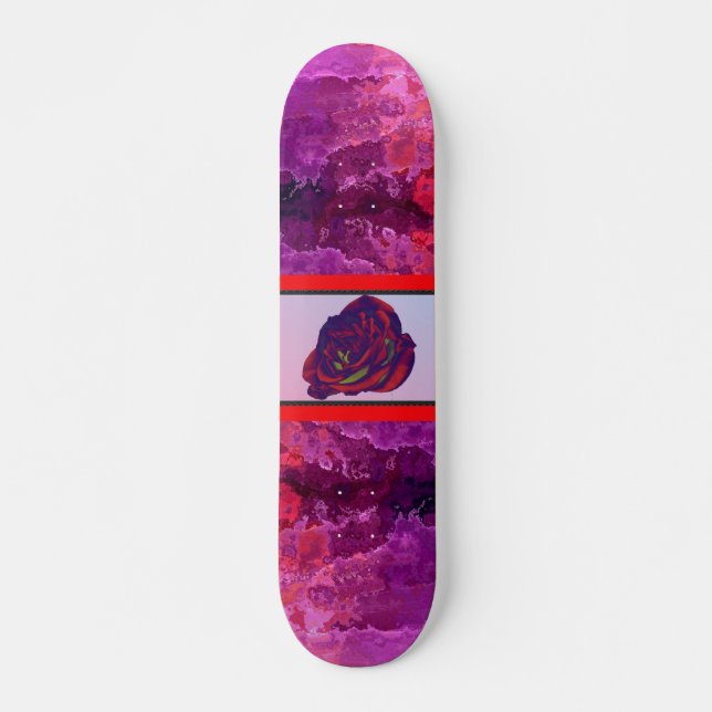 Red Rose Skateboard (Devant)