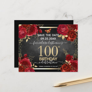 Red Roses 100e anniversaire Enregistrer la date Bu