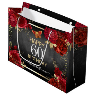 Red Roses 60e Anniversaire Grand sac cadeau