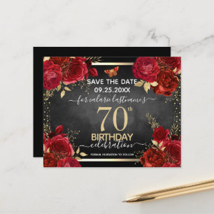 Red Roses 70e anniversaire Enregistrer la date Bud