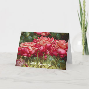 Red Roses Bunch dans un Jardin Art Carte de Sympat