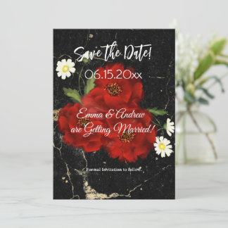 Red Roses Enregistrer la carte Date