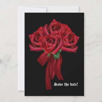 Red Roses Faire-part de mariage gothique