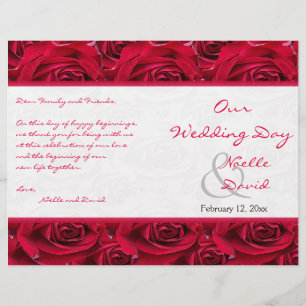 Red Roses Galore Programme de mariage