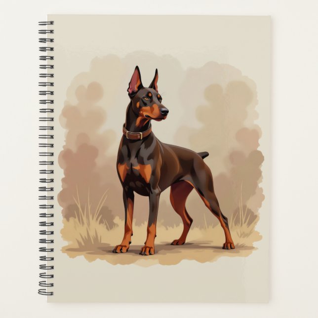 Red Rust Brown Doberman Pinscher Dog (Devant)