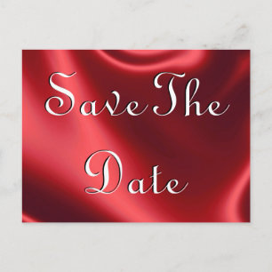 Red Satin Enregistrer La Date Cartes Postales