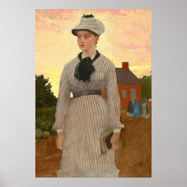 Red School House - Winslow Homer Poster d'Art (Devant)