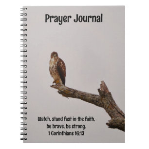 Red Shoulder Hawk Bird Bible Verse Journal