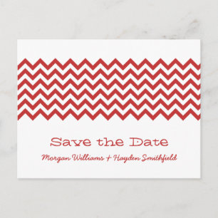 Red Simple Chevron Enregistrer la carte postale Da
