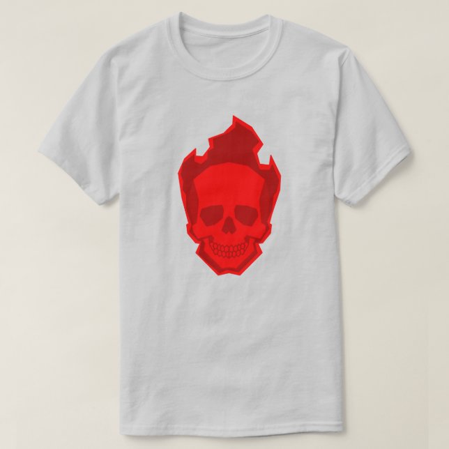 Red Skull Graphic T-Shirt – Bold Gothic Skull Desi (Design devant)