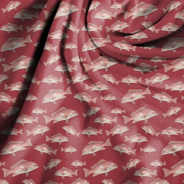 Red Snapper Poisson Motif Rouge Tissu de couture (Créateur téléchargé)