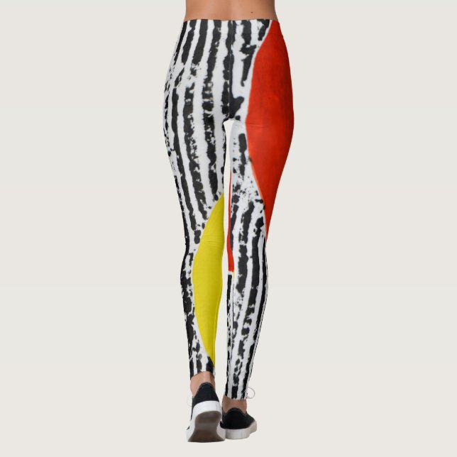 Red Spot vraiment sauvage Leggings avec bande noir (Dos)