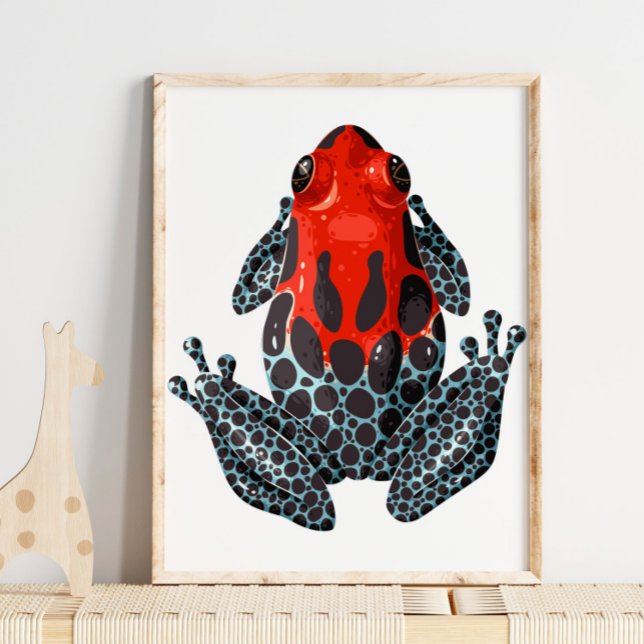 Red Spotted Frog Poster | Frog Wall Print (Créateur téléchargé)
