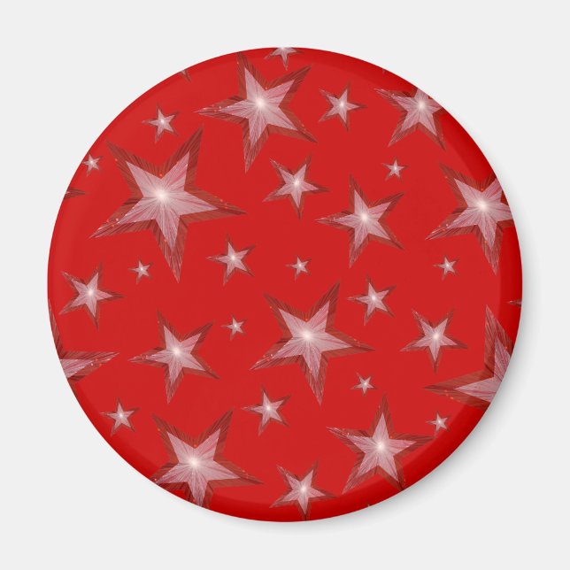 Red Star frigo aimant rond rouge (Devant)