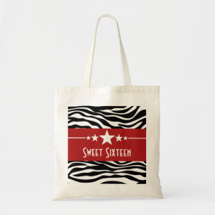 Red Stars Zebra Print Sweet 16 Sac