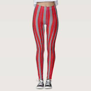 Red Stripe Motif Yoga Gym Exercice Leggings