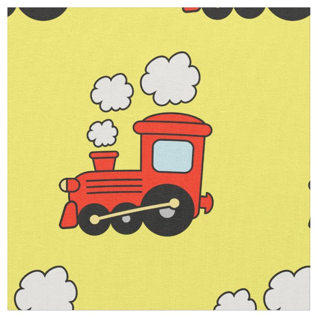 Red toy choo choo train do-it-yourself hobby tissu (Fermer)