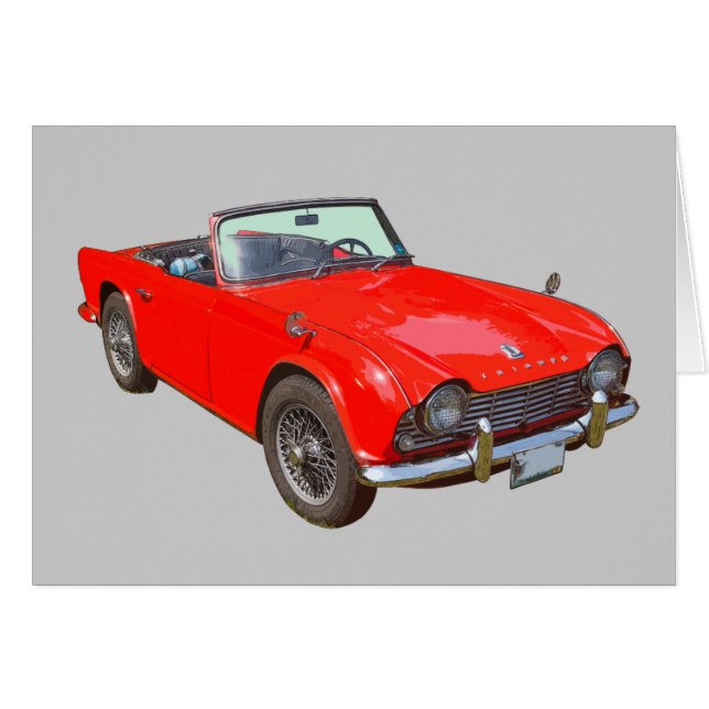 Red Triumph Tr4 Convertible Sports Car (Devant horizontal)