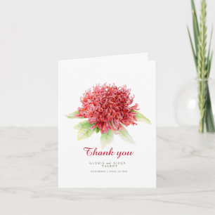Red waratah fleuriste mariage merci