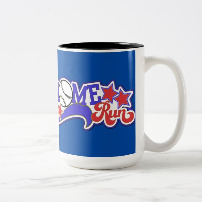 Red White & Blue Home Run Baseball Mug (Droit)