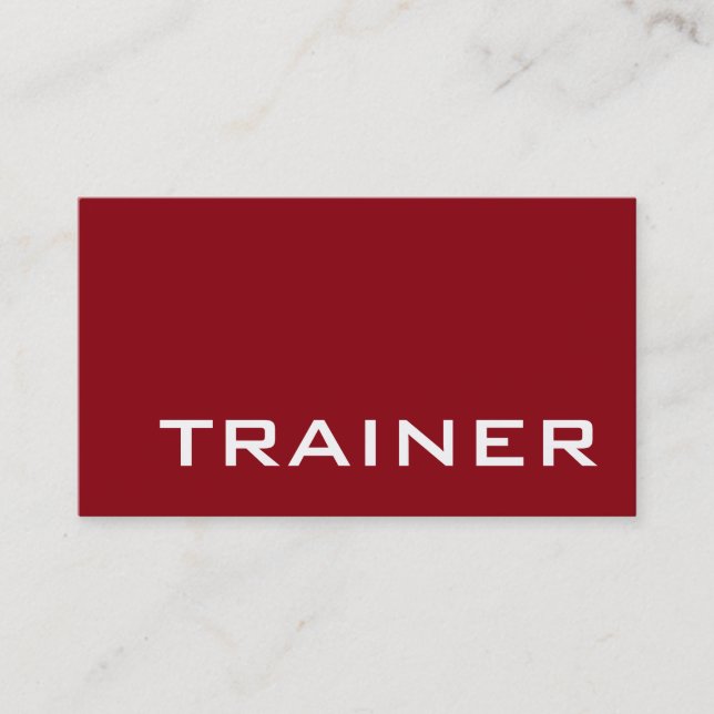 Red White Professional Fitness Carte de visite (Devant)