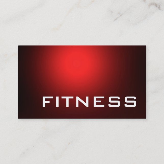 Red White Professional Fitness Carte de visite (Devant)