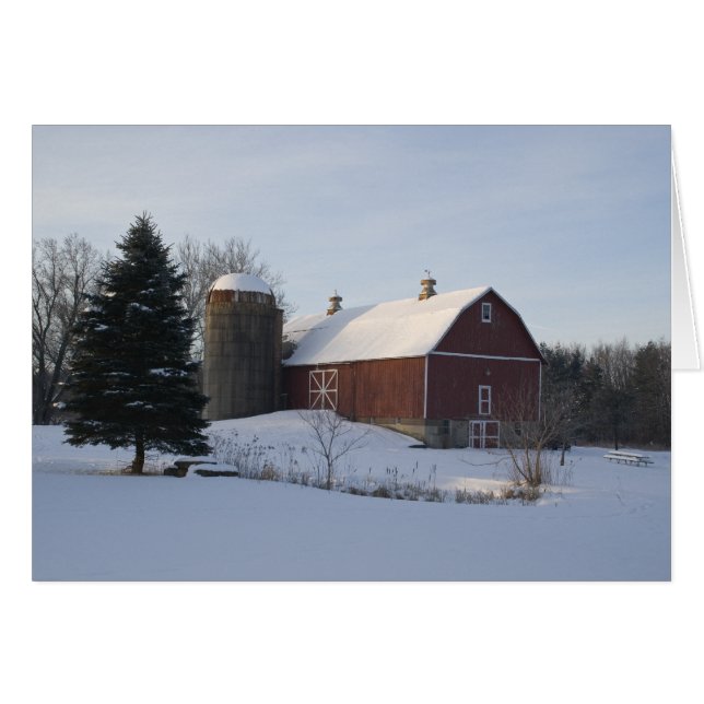 Red Winter Barn (Devant Horizontal)