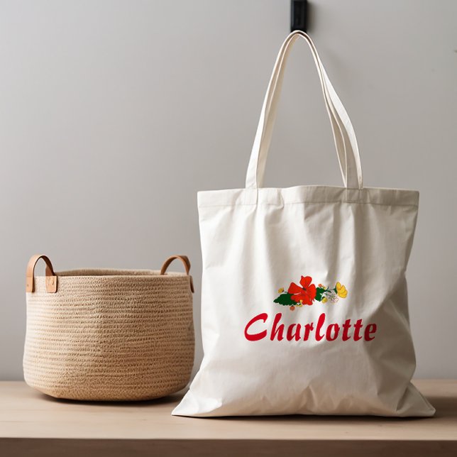 Red yellow  wildflowers rustic Tote Bag (Créateur téléchargé)