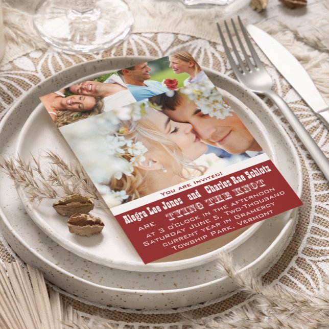 Red Your Photo Wedding Invitations (Créateur téléchargé)