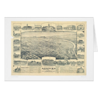 Redding, carte panoramique de CA (1393A)