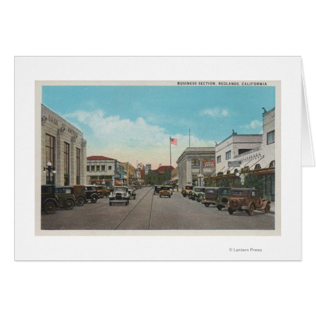 Redlands, CA - Business District Town Centre Vie (Devant horizontal)