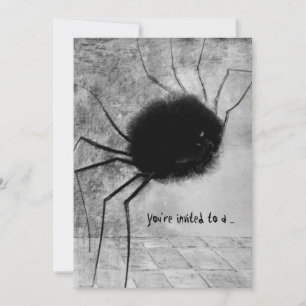 Redon's Smiling Spider Halloween Party Invitation