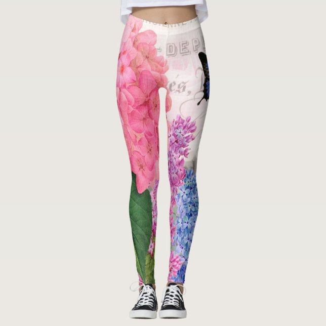 Redoute Fleurs Yoga Leggings (Devant)