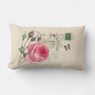 Redoute French Rose Lumbar Lisse oreiller