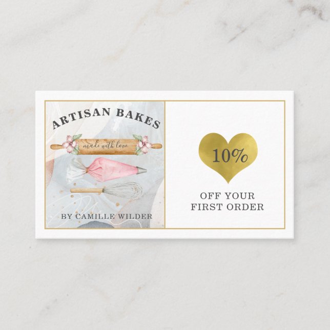 Réduction Boulangerie Pâtisserie Chef Baker Carte de réducti (Devant)