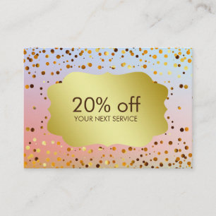 Réduction Cadeau de remise de bon de carte de bon d'or de