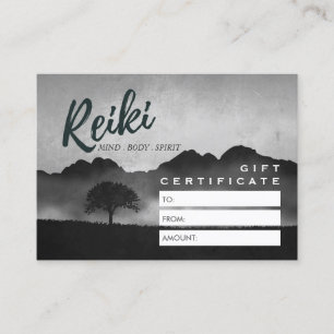 Réduction Carte de certificat-cadeau Reiki Master Yoga Instr