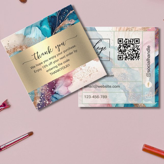 Réduction Carte de remerciement à insérer pour commande avec (Créateur téléchargé)