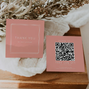 Réduction Carte de remerciement avec code QR pour entreprise