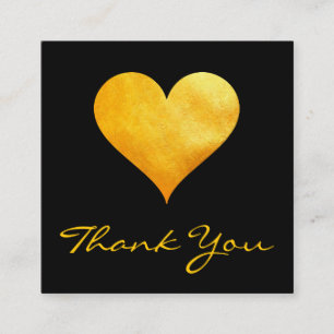 Réduction Carte de remise Merci de Coeurs Or Mignons