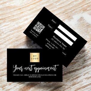 Réduction Carte de rendez-vous du logo professionnel QR en n