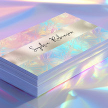 Élégant Iridescente et Carte de visite Pearl Foil